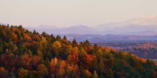 Alpenblick Panorama Pfaffenberg, Herbst, Erlbach, Altötting