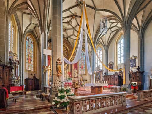 Altarraum Stiftskirche, Altötting, Oberbayern, Inn-Salzach