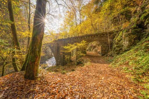 Alte Granitbahn-Brücke, Erlau Erlautal, Passau, Niederbayern