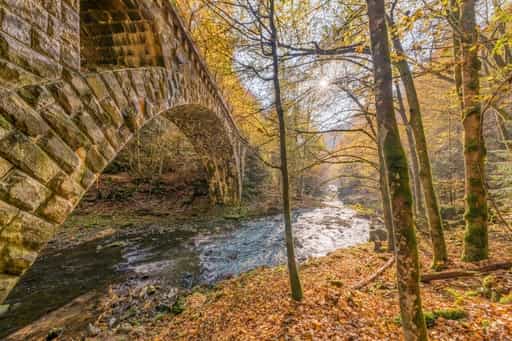 Alte Granitbahn-Brücke, Erlau Erlautal, Passau, Niederbayern