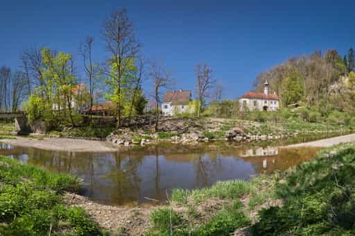 Alte Steinerne Brücke in Töging, Altötting, Inn-Salzach
