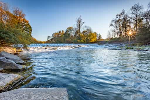 Alz oberer Wasserfall, Garching, Altötting, Oberbayern