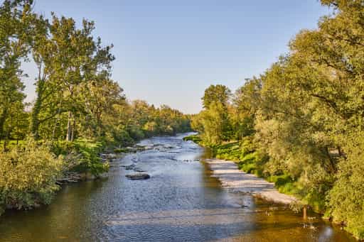 Alz von Brücke Hohenwart, Emmerting, Altötting,  Oberbayern