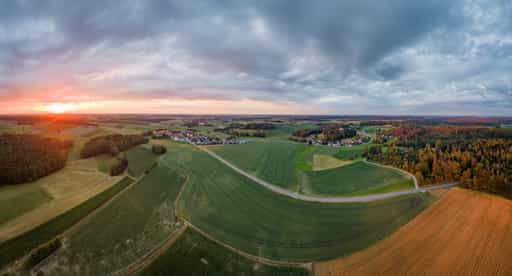 Arbing Waldberg, Panorama, Reischach, Altötting, Oberbayern