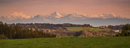 Aussicht höhe Schächnerhof, Waldberg, Altötting, Oberbayern
