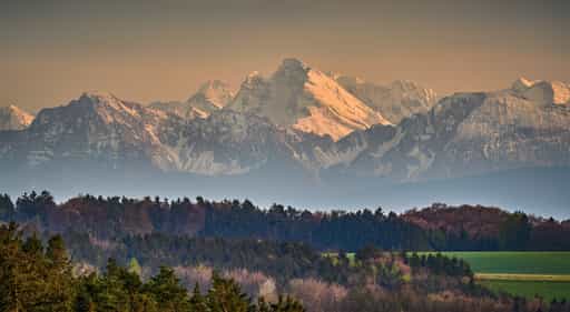Aussicht höhe Schächnerhof, Waldberg, Altötting, Oberbayern