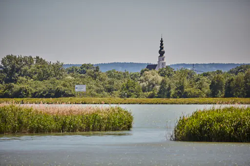 Aussichtsturm, Unterer Inn Blick nach Mining, Ering am Inn