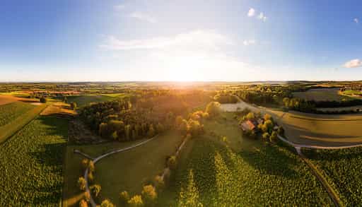Bad Griesbach Kurpark Luftbild, Rottal-Inn Niederbayern