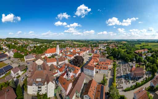 Bad Griesbach Stadtplatz Luftaufnahme, Passau, Niederbayern