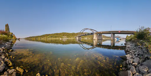Brücke am Donauhafen, Vishofen, Passau, Niederbayern