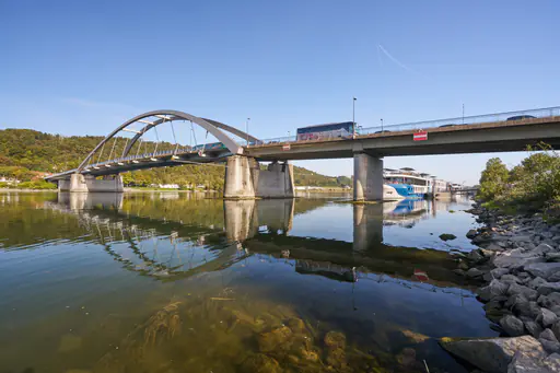 Brücke am Donauhafen, Vishofen, Passau, Niederbayern
