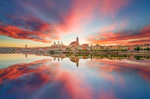 Donau Stadtpanorama, Passau, Niederbayern
