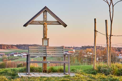 Feldkreuz Aussicht, Arbing, Reischach, Altötting, Oberbayern