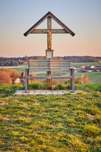 Feldkreuz Aussicht, Arbing, Reischach, Altötting, Oberbayern