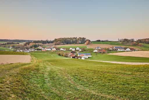 Feldkreuz Aussicht auf Holzham Landschaft, Arbing, Altötting