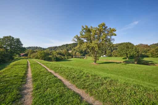 Feldweg in Steinhöring an der Isen, Altötting, Oberbayern