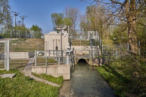 Fischtreppe am Kraftwerk, Stammham, Oberbayern, Inn-Salzach