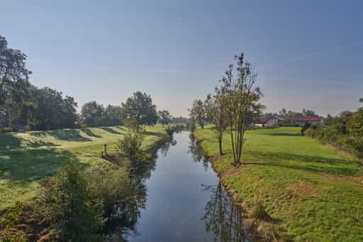 Fluss Isen bei Steinhöring, Winhöring, Altötting, Oberbayern