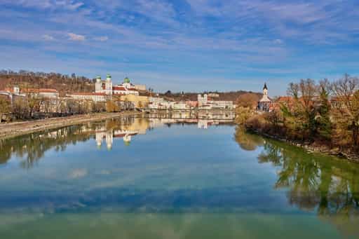 Fünferlsteg, Passau, Niederbayern, Inn-Salzach: Passauer Dom