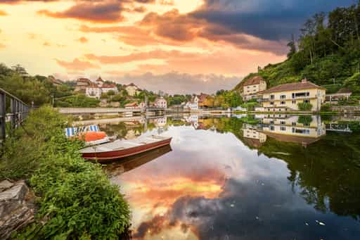 Hals und Ilz bei Passau, Sonnenuntergang   Bayerischer Wald