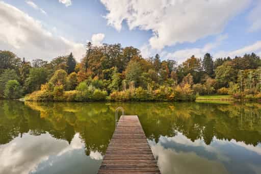 Hochmühl Badesee Herbst, Reischach, Altötting, Oberbayern