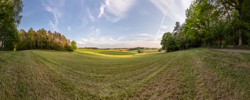 Hügelige Landschaft in Atzberg, Mitterskirchen, Niederbayern
