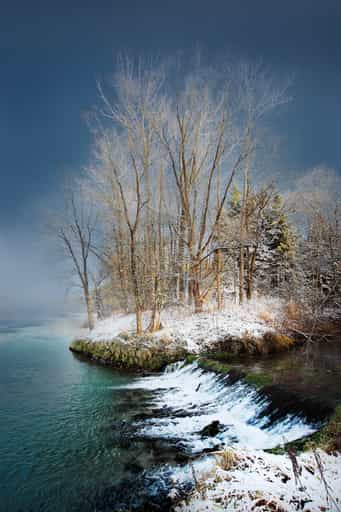 Inn Hirschbach Wasserfall Frühling, Teising, Oberbayern
