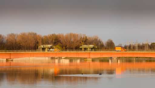 Innbrücke mit Kraftwerk, Neuötting, Altötting, Oberbayern