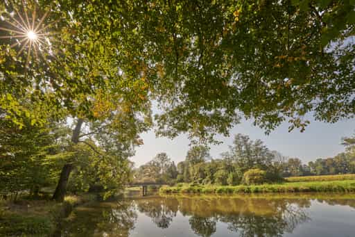 Isen bei Aufham, Landschaft Winhöring, Altötting, Oberbayern