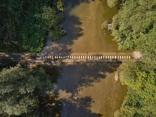 Isen Flussquerung, Pilgerweg, Lindloh, Altötting, Oberbayern