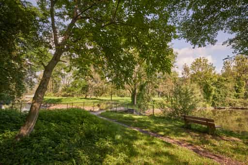 Isen Stausee Landschaft, Winhöring, Altötting, Oberbayern