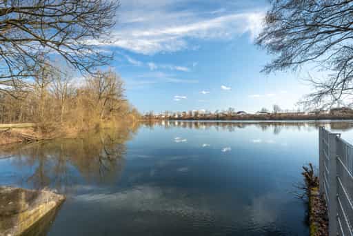 Isen-Stausee, Winhöring, Altötting, Oberbayern Landschaft