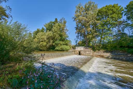 Isen Wasserfall, Winhöring, Altötting, Oberbayern