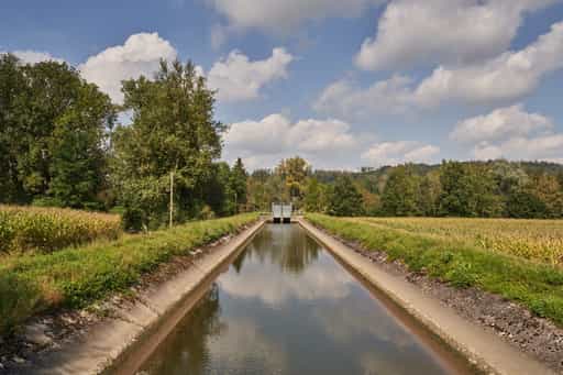 Isenkanal zum Stausee, Winhöring, Altötting, Oberbayern