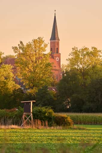 Kirche St. Emmeram, Landschaft Rott Kanal, Hebertsfelden