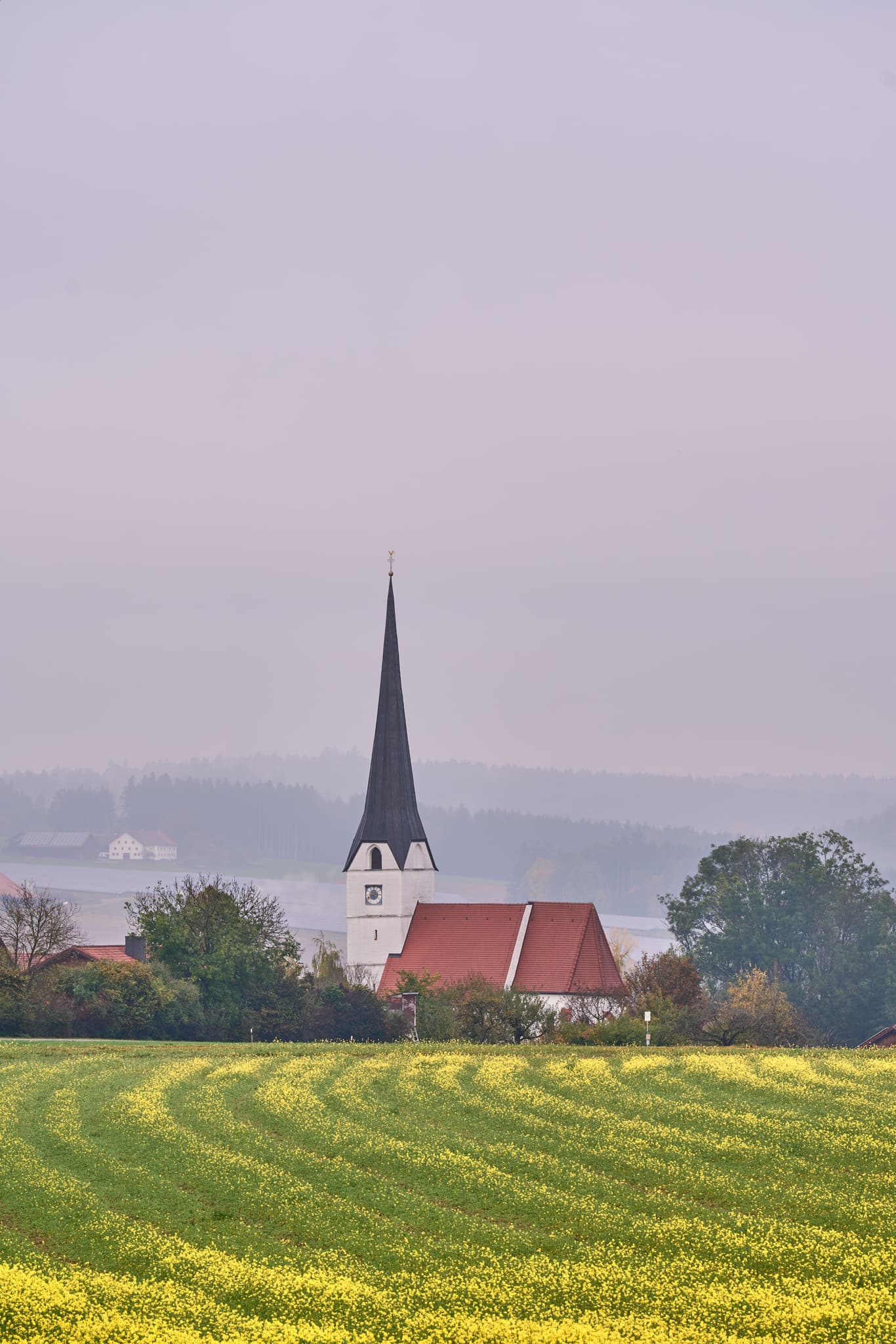 Kirche St. Jakobus, Rottenstuben, Rottal-Inn, Niederbayern - Landschaftsaufnahme von Rottenstuben bei Hebertsfelden mit der Kirche St. Jakobus im Holzland, Landkreis Rottal-Inn, Niederbayern, Deutschland.