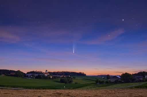 Komet Neowise Ecking, Altötting, Oberbayern, Inn-Salzach
