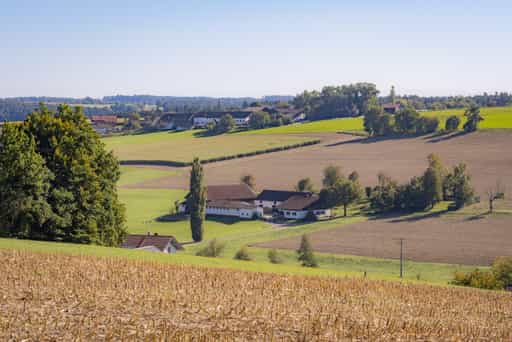 Landschaft am Wanderweg, Guteneck, Rottal-Inn, Niederbayern