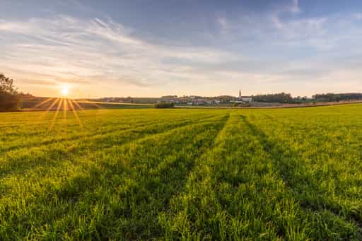 Landschaft und Ort in Halsbach, Altötting, Oberbayern