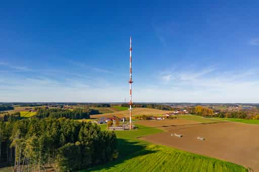 Luftbild Funkturm Rottenstuben, Rottal-Inn, Niederbayern