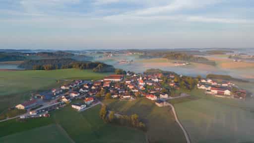 Luftbild Herbstanfang, Arbing, Altötting, Oberbayern