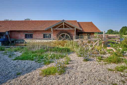 Maumühle Wasserrad Erharting, Mühldorf am Inn, Oberbayern
