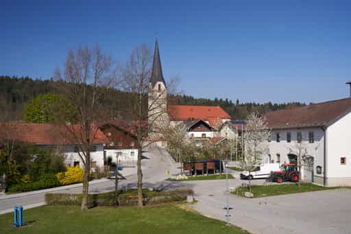 Ortsansicht Dorfplatz, Stammham, AÖ, Oberbayern, Inn-Salzach