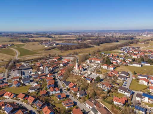 Ortsansicht Luftbild Kastl, Landkreis Altötting, Oberbayern