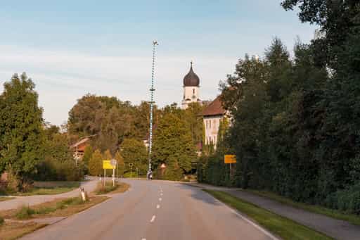 Ortseingang Dirnaich, Gangkofen, Rottal-Inn, Niederbayern