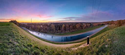 Pano Werk Gendorf Alzkanal, Altötting, Oberbayern