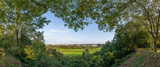 Panoramablick vom Parkplatz Burgblick, Altötting, Oberbayern