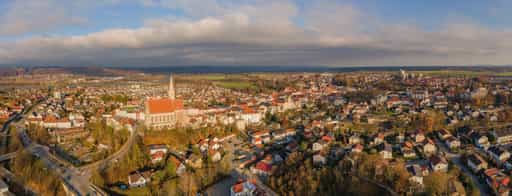 Pfarrkirche St. Nikolaus Stadtansicht, Neuötting, Altötting