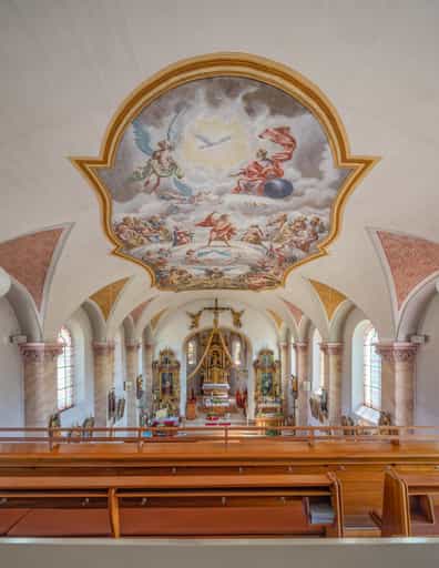 Pfarrkirche St. Peter und Paul, Empore, Erlbach, Altötting