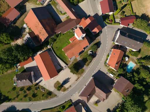Pfarrkirche St. Valentin Reutern, Luftbild, Niederbayern